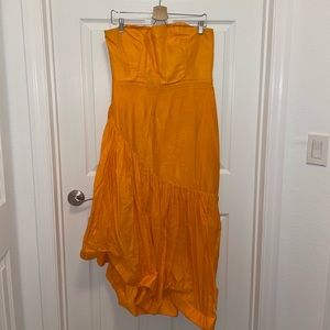 New Let Me Be Strapless Asymmetrical Dress Size L